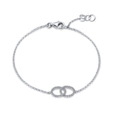Diamond Interlocking Open Circle Bracelet - Dracakis Jewellers